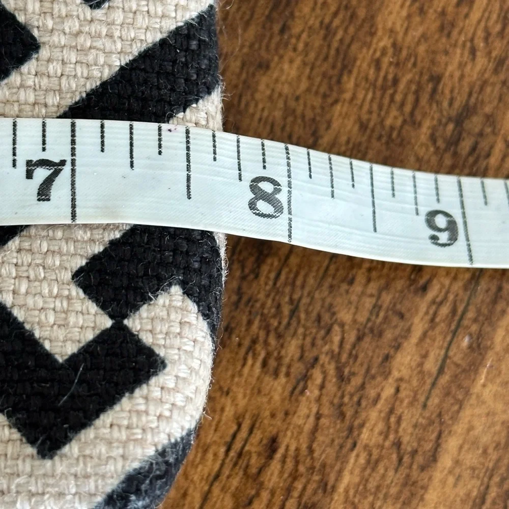 Spartina 449 | Linen & Leather Wristlet in a Cream, Black & Red Geometric Print